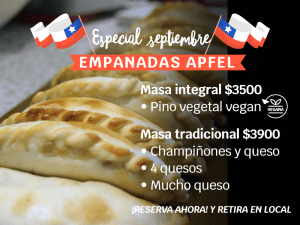 Empanadas integrales veganas y de queso tradicional